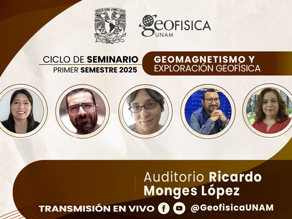 Programa del primer semestre del 2025 del Seminario de Geomagnetismo y Exploración Geofísica del Instituto de Geofísica, UNAM